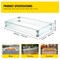 29.8 Inch Tempered Glass Fire Pit Wind Guard Aluminum Alloy Brackets Clear Outdoor Flame Screen